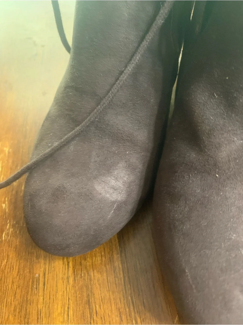 Women's Lace-Up Suede Ankle Booties in Black